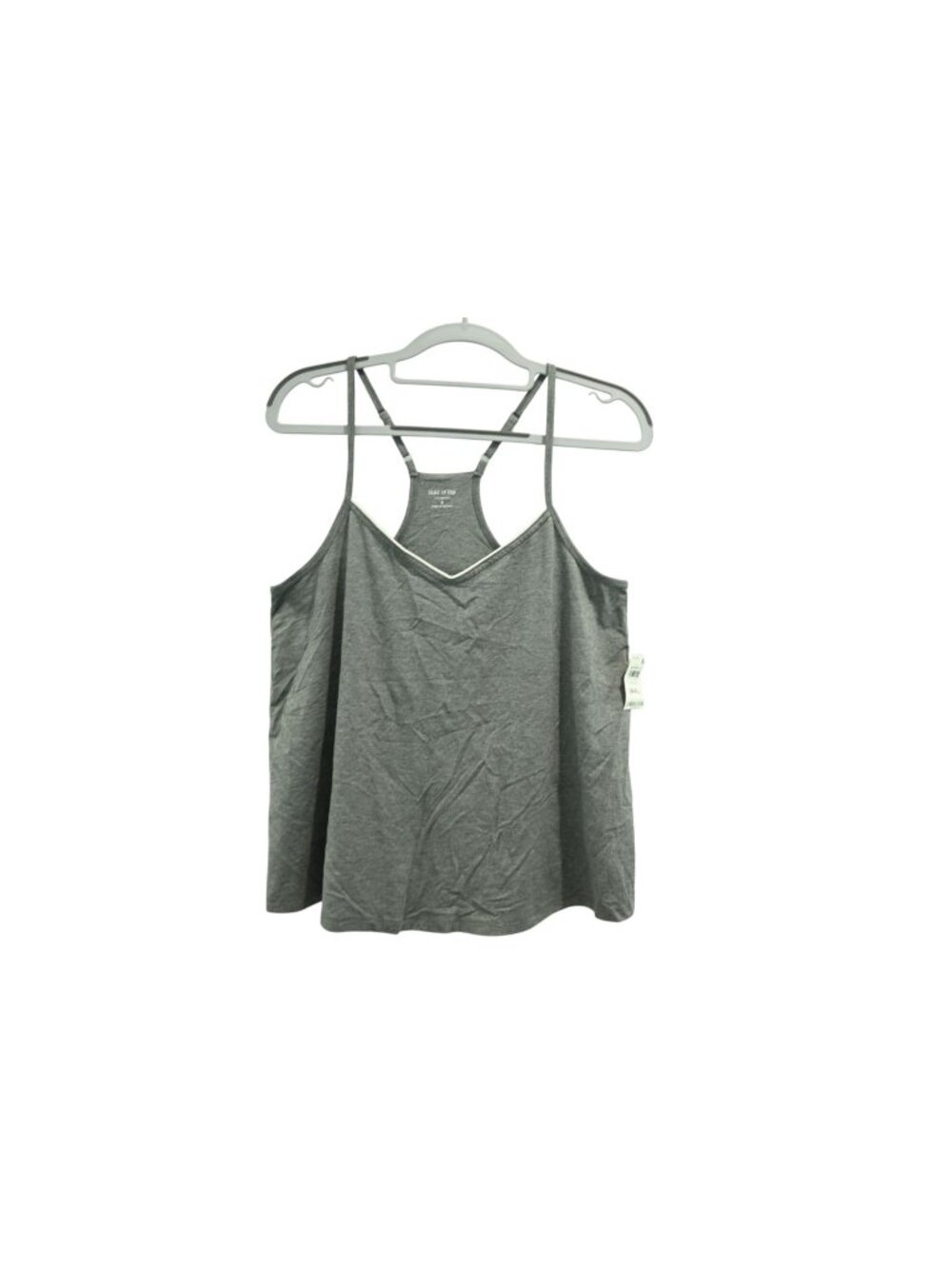 NWT State of Day Sleeveless Racerback Tank Pajama Lounge Sleep Shirt Sz S Gray
